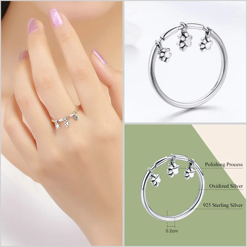 BISAER, подлинное 925 пробы, серебряное, с открытым сердцем, с подвеской в виде звезды, кольца на палец для женщин, модное свадебное ювелирное изделие Anel WEU7630 - Цвет камня: ECR394