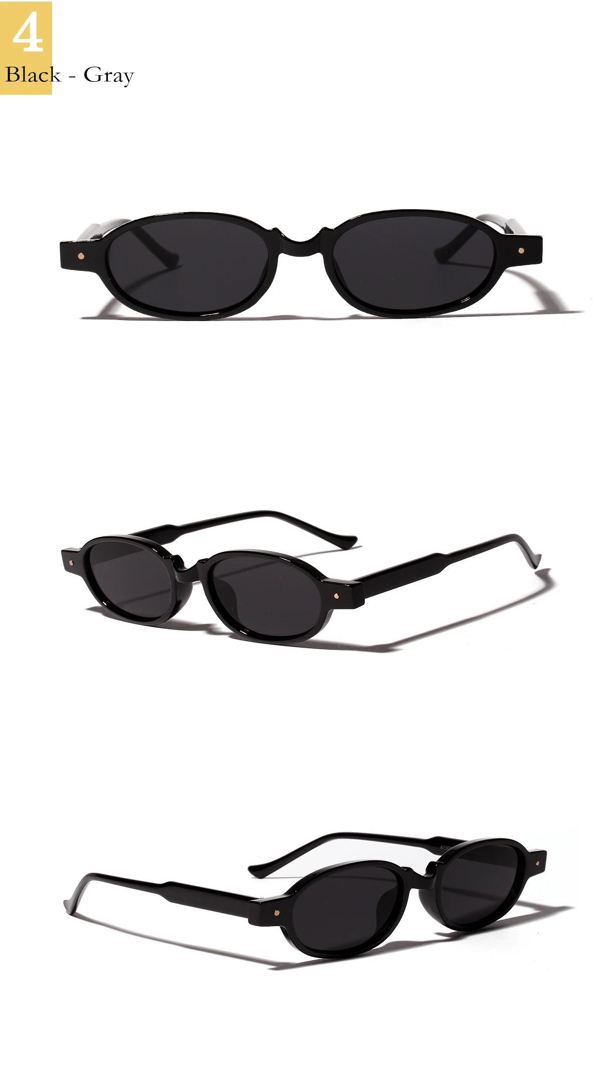 PC Oval Steampunk Sunglasses Women Men Small Sun Glasses Steam Punk Retro Black Glasses UV400