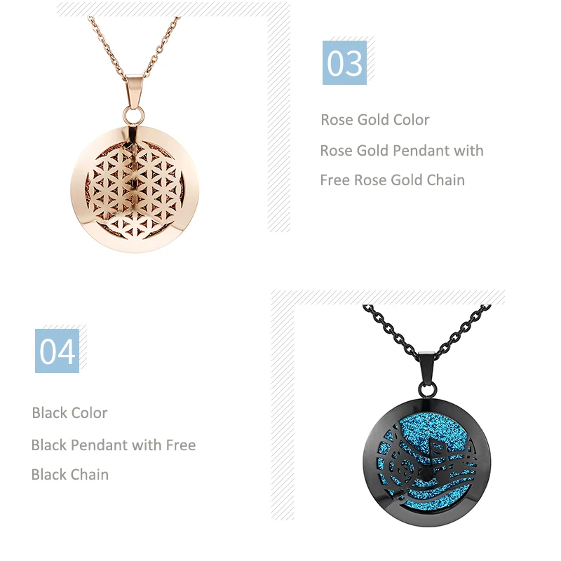 Aromatherapy Essential Oil Diffuser Locket Necklace (59)