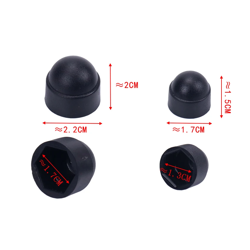 20PCS M8 M10 Bolt Nut Dome Protection Caps Covers Exposed Protect Against Weathering Hexagon Plastic Nuts Caps