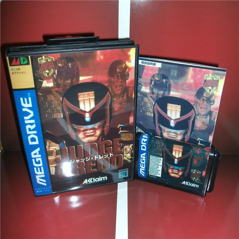 Judge Dredd Япония крышка с коробкой и руководство для MD MegaDrive Genesis Видео игровой консоли 16 бит MD карты