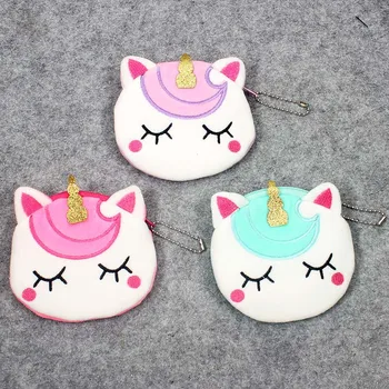 

Cartoon Unicorns Coin Purse Cute Animals Girls Plush Mini Wallet Change Wallet Women Key Coin Children Kids Gift
