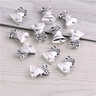 Antique Silver Сладкий колокол 20 шт два цвета смешанный стиль переходники для колесных дисков слайдер разделитель для украшения материал для изготовления ювелирных изделий для шнура 10 мм - Цвет: Antique Silver