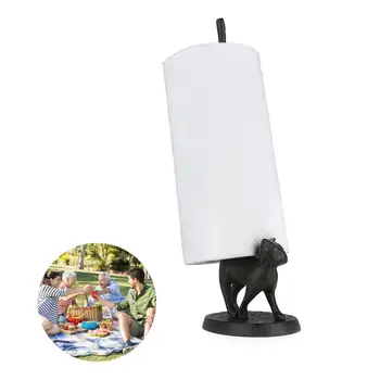 

Creative Cat Statues Tissue Rack Toilet Paper Holder Metal Iron Bathroom Living Room Roll Tissue Stand Home Decoration