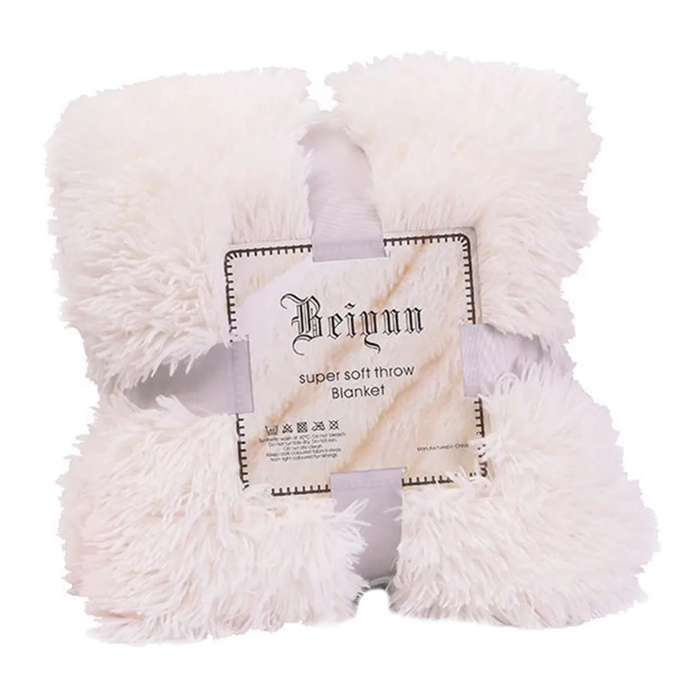 

Super Soft Fuzzy Fur Faux Elegant Cozy With Fluffy Throw Blanket Bed Sofa Bedspread Long Shaggy Soft Warm Bedding Sheet #R20