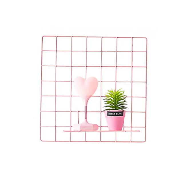 Mesh Wall Lattice Decoration Shelf Home Office 35x35cm Hanging Display
