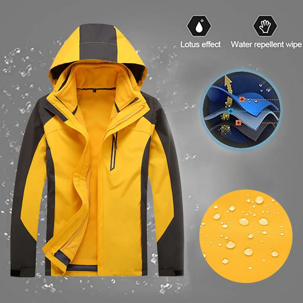 

Winter Hoodie Softshell Jacket Men Windbreaker Waterproof Jacket Hiking Camping Outdoor Sport Soft Coat Warm Fleece Jacket Mujer