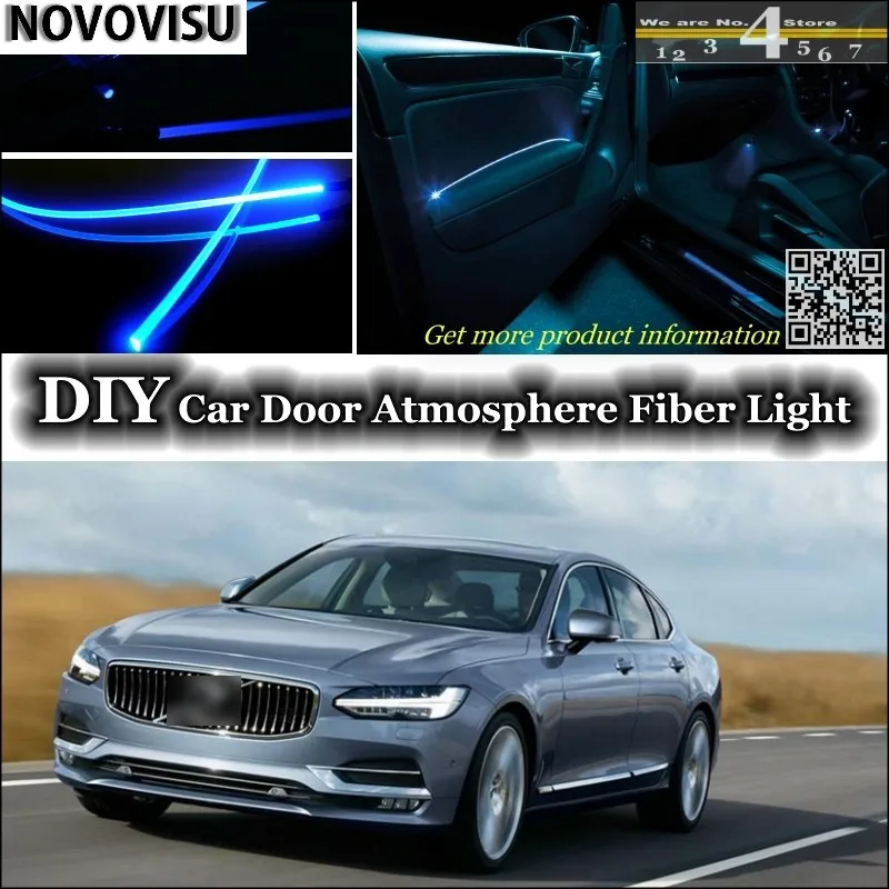 NOVOVISU For Volvo S90 V90 940 960 interior Ambient Light Atmosphere Fiber Optic Lights Inside Door Panel illumination Refit 01