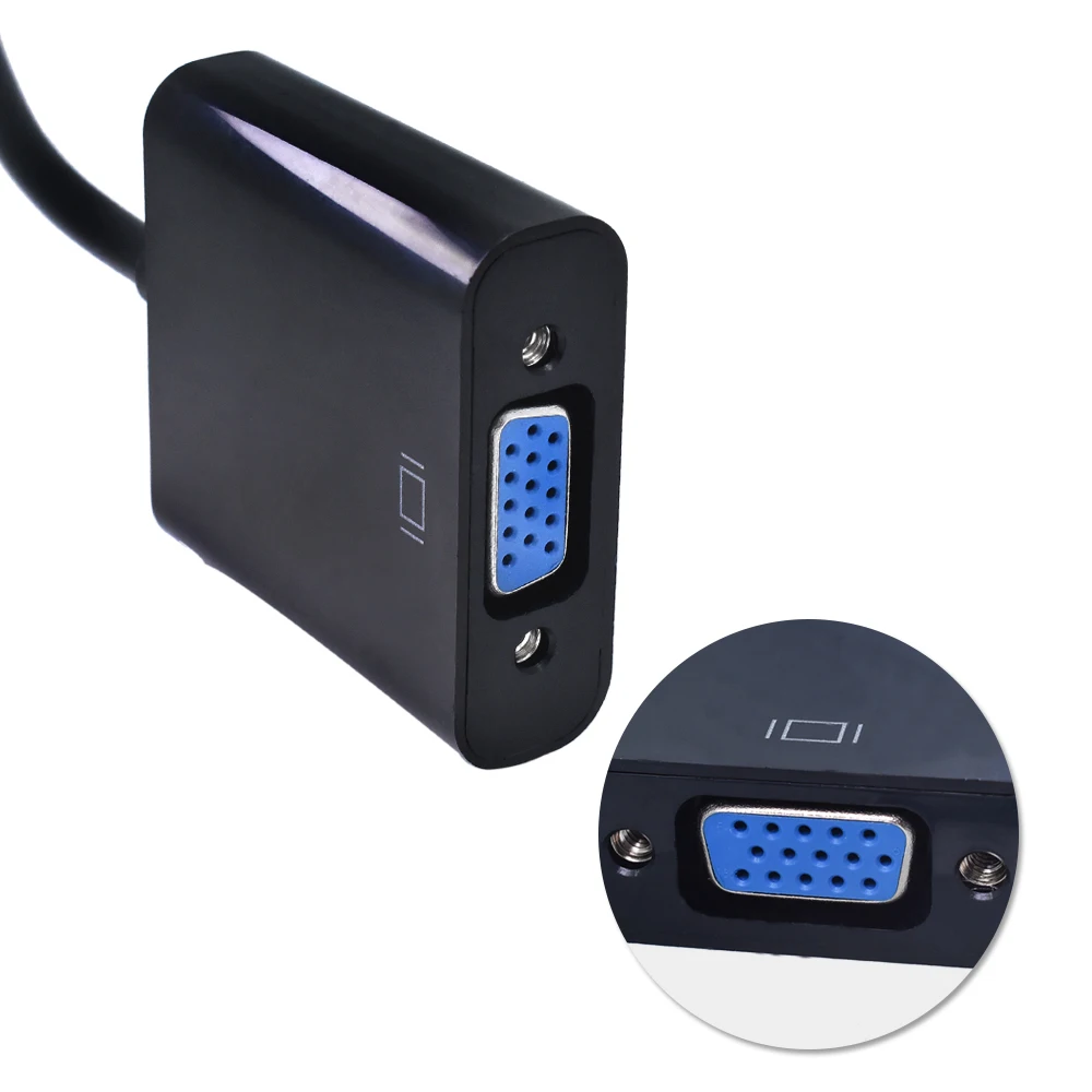 Кабель адаптер TISHRIC HDMI VGA без аудио штекер гнездо 1080P цифро аналоговый