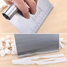 Pizza Dough Scraper Cutter Stainless Steel Home Kitchen Baking Kitchen Flour Pastry Smoother Tools With Scale