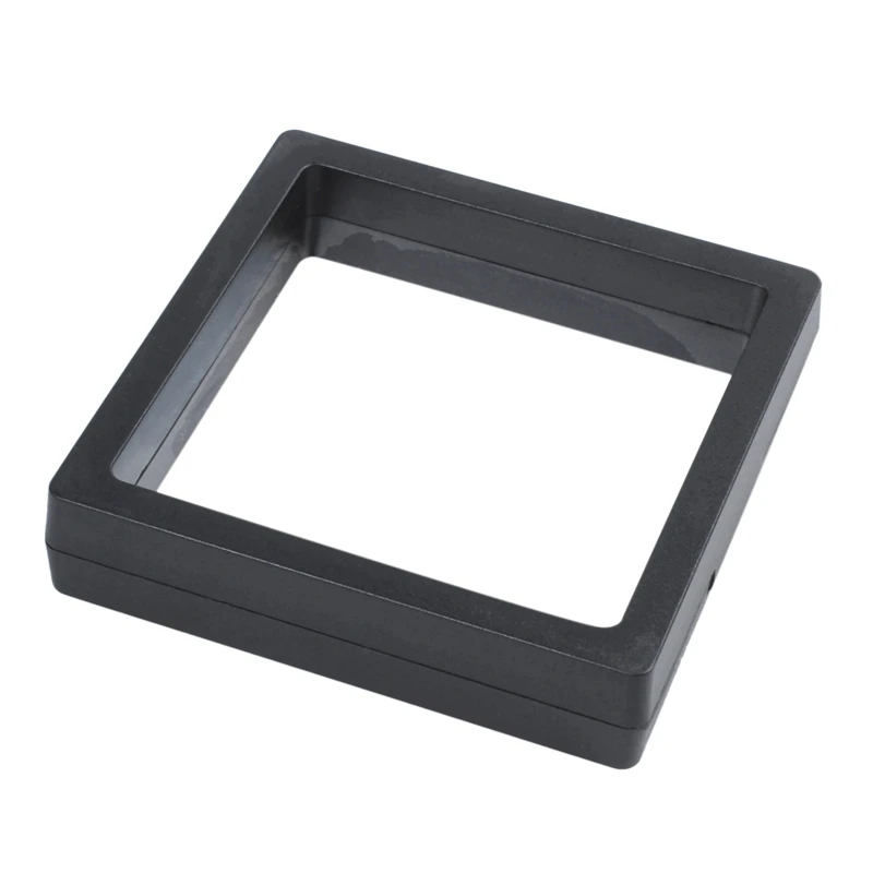 2X Quadratische 3D-Alben Floating Frame Holder Coin Box Schmuck Display ShoO8P1 