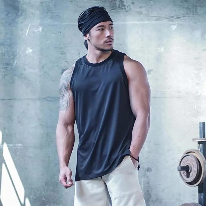 Muscule, Мужская одежда для бодибилдинга, фитнеса, майки, мужские сетчатые дышащие быстросохнущие Стрейчевые майки без рукавов
