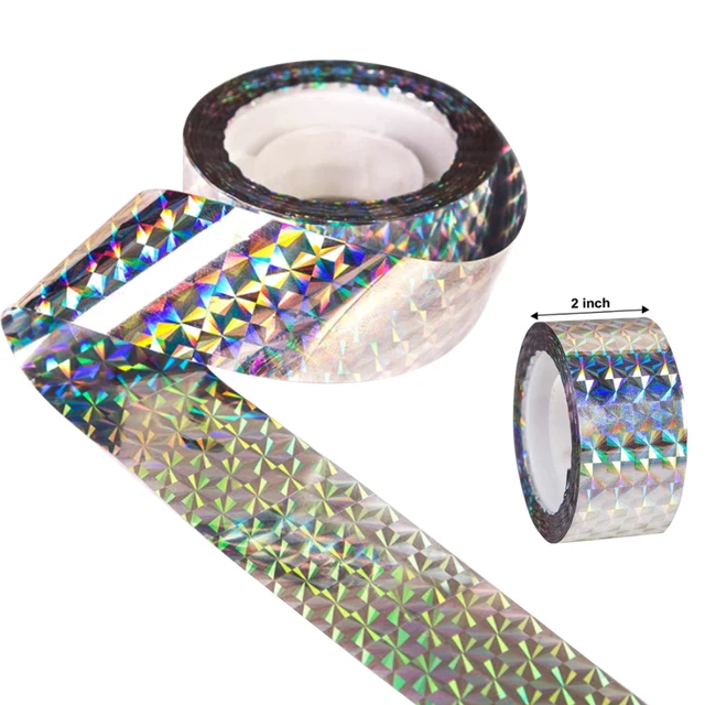 Nagy Hatású Madár Ijesztő Szalag Kültéri, Hogy Távolítsa El A Harkályt, Galambot, Grackles, Fényvisszaverő Szalagtisztító