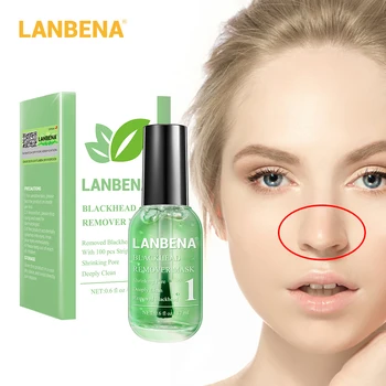 

LANBENA Blackhead Remover Mask Serum Deep Cleaning Shrink Pores Purifying Remove Oil Acne Treatment Essence Smooth Skin Care