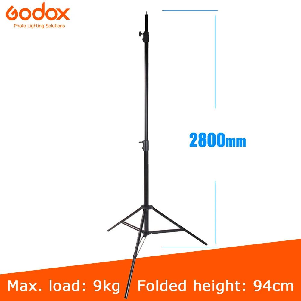 Godox 280cm 2.8m 9FT Pro Heavy Duty Light Stand for Fresnel Tungsten Light TV Station Studio Photo Studio Tripods