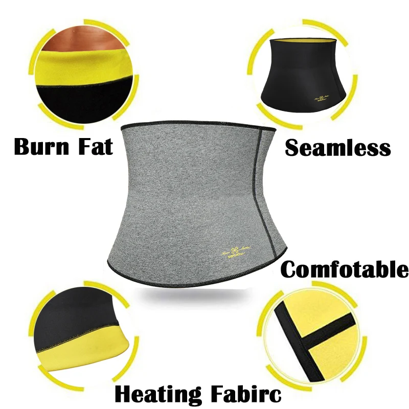 Men Waist Trainer Body Shaper Neoprene Sauna Suit Abdomen Modeling Slimming Belt Weight Loss Cincher Faja Gym Workout Corset