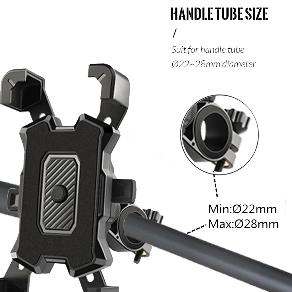 Bike Phone Holder Bicycle Mobile Cellphone Holder Easy Open Motorcycle Support Mount For iPhone Samsung Xiaomi Stand mobile holder for tripod