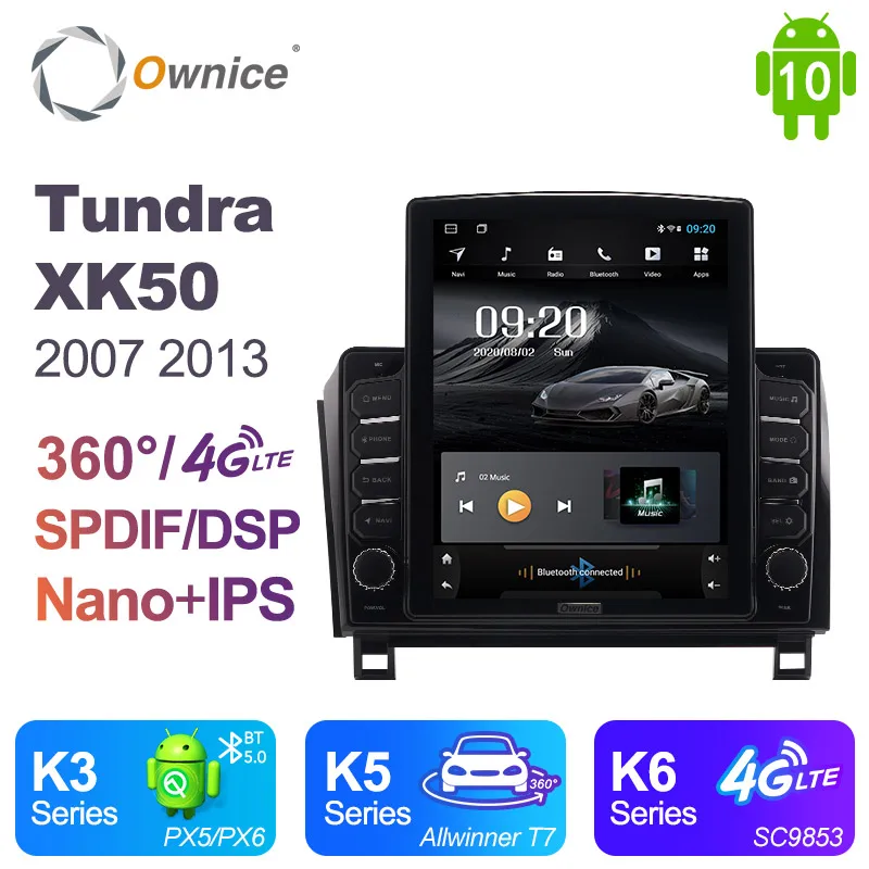 Ownice Android 10 0 Автомобильный мультимедийный для Toyota Tundra XK50 2007 2013/Sequoia 2008 - 2018
