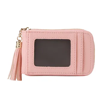 

WANWEILEG WT215 Multifunction Coin&Card Bag Fashion Ladies Tassel Multi-Function Multi-Card Portable Coin Purse Card Package