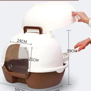 

All-enclosed Cat Litter Basin Cat Toilet Anti-splashing Cat Litter Basin Large Cat Litter Basin Cat Litter After Lifting