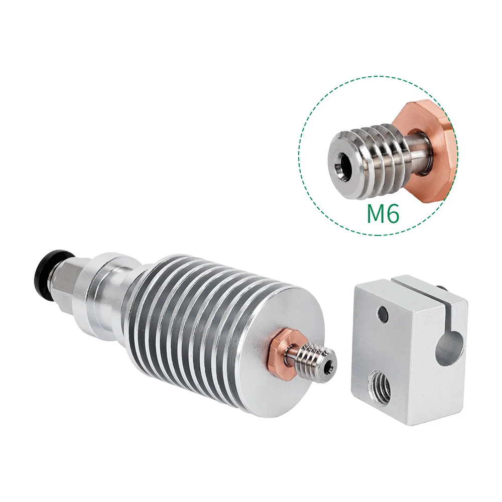KINGROON-올 메탈 E3D V6 스로트 히트 브레이크 티타늄 합금 구리 3D 프린터 노즐 스로트, 1.75mm E3D V6 핫 엔드 히터 블록