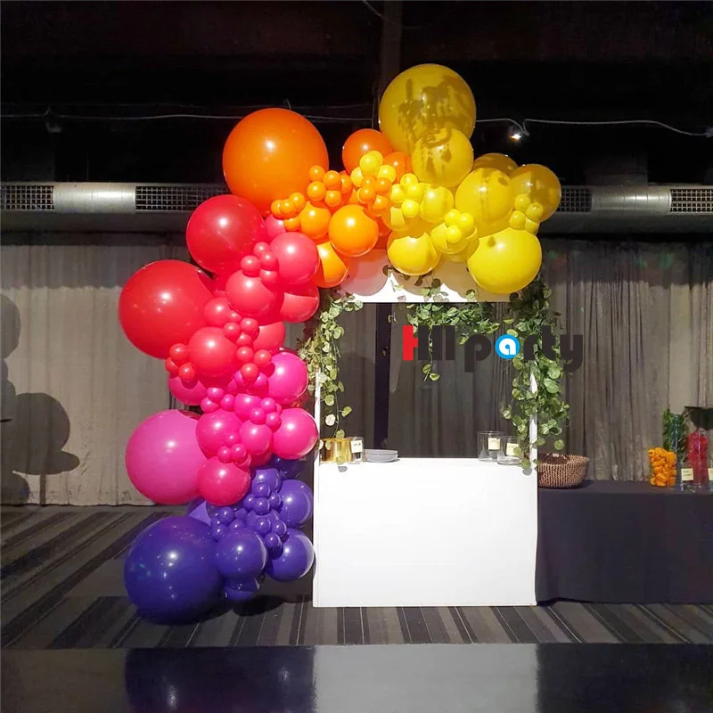 

155Pcs Diy Candy Colors Round Balloon Rose Red Red Latex Baloon Garland Arch Kit Adult 18 Birthday Party Decoration Girl Or Boy