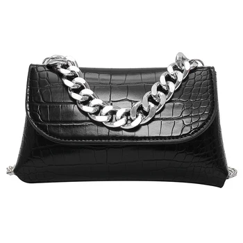 

Crocodile Pattern Waist Pack Women Handbags Small Chain Shoulder Bags for Women Vintage Trendy Crossbody Bag
