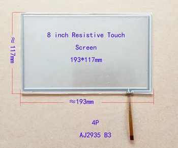 

8 inch Resistive touch screen Sensor Digitizer For Car Radio Industrial Computer TN64 ZJ080NA HSD070IDW1 193*117mm AJ2935 B3
