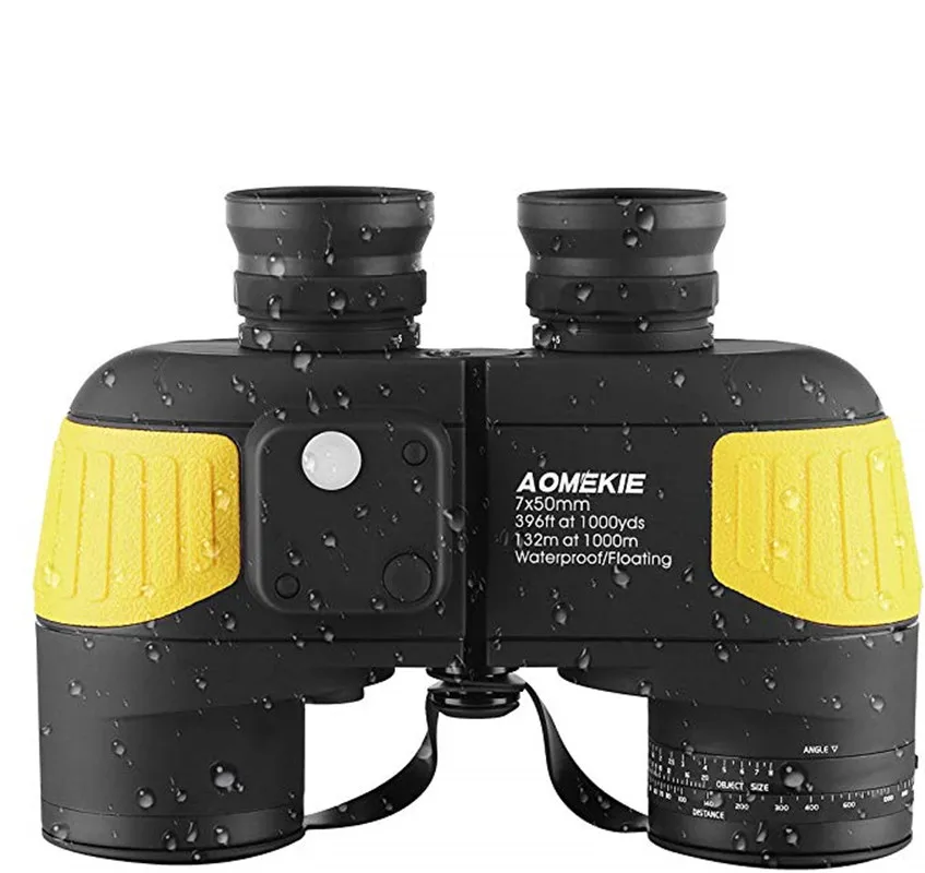 Marinhos para Adultos Rangefinder à Prova de Nevoeiro Lente à Prova Água para Navegação 7x50 com Visão Binóculos Noturna Bússola Prisma Dwaterproof Bak4 2 Telescópio e binóculos