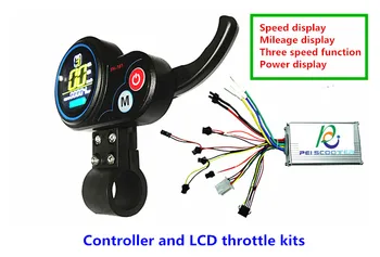 

20A scooter brushless controller and LCD throttle kits,which can set 36v 48v 60v voltage diy-10