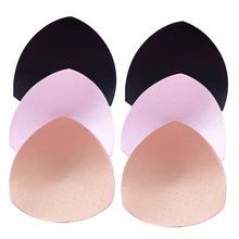 2 шт. = 1 пара треугольных чашечек для бюстгальтера-бикини, подушечки для бюстгальтера с эффектом пуш-ап, поролоновые вставки для купального костюма, съемные подушечки для бюстгальтера