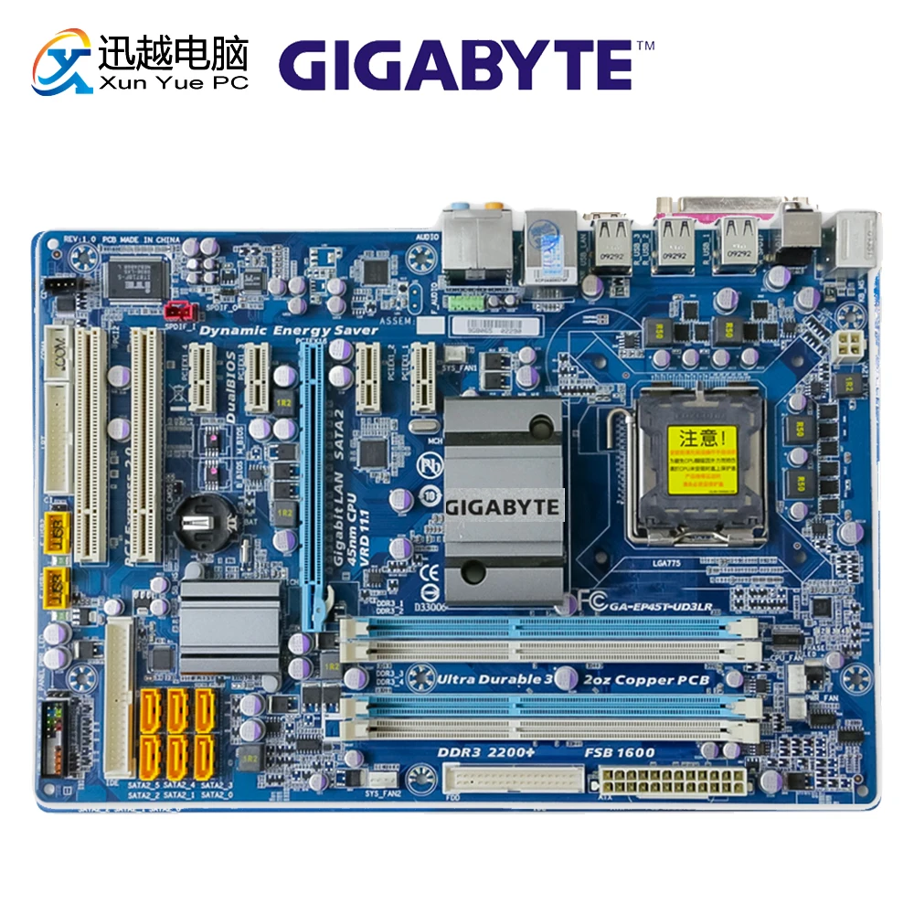 

Gigabyte GA-EP45T-UD3LR Desktop Motherboard EP45T-UD3LR P45 LGA 775 Core 2 DDR3 16GB SATA2 USB2.0 ATX