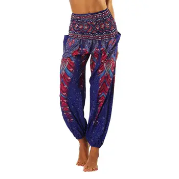 

Women Elastic Floral Print Loose Belly Dancing Yoga Hippie Harem Pants Trousers Women's Fashion Belly Dancing Pants Loose gifts