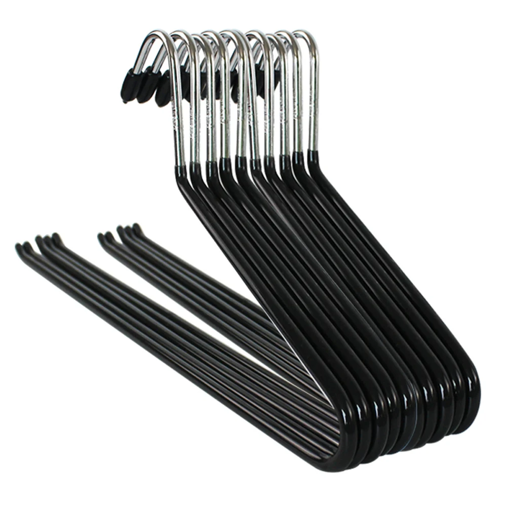 Non-Slip Metal Shirt Trouser Hook Hanger 10/20Pcs Coat Hanger Clothes Rack Open Ended Pant Wardrobe Organzier