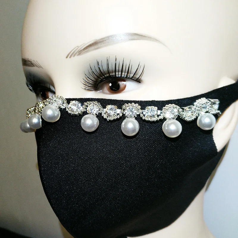 Маска стразы от пыли для мужчин и женщин креативный дизайн сценическая маска