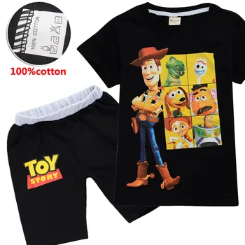 

Toddler boys Clothes Toy story 4 Buzz and Woody t shirt clothes kids Tshirt girls tops+jeans sweatshirt Sets christmas outfit