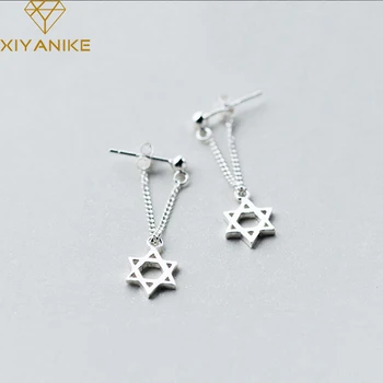 

XIYANIKE 925 Sterling Silver Creative Simple Handmade Drop Earrings Charm Women Jewelry Creative Geometric Party Accessories