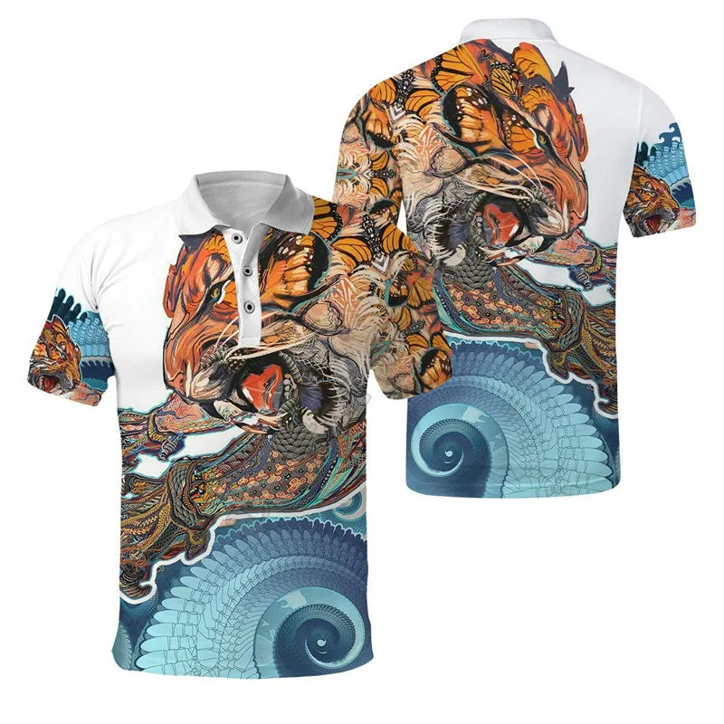 

Hawaii Polo Shirt Japan Mask Tattoo 3D All over print Polo Shirt Men for Women Short Sleeve Summer T-shirt 02
