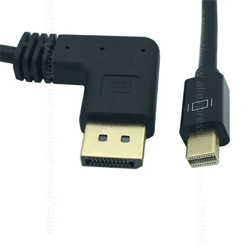 Mini DP кабель 60 Гц 4K (Совместимость с Thunderbolt и DP) прямоугольный 90 градусов Displayport (DP)