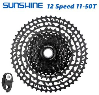 

SUNSHINE Cassette 12 SPEED 11-50T 11-52T 12s Freewheel MTB Mountain Bike Cassette SUNSHINE Free wheel Compatible SHIMANO SRAM