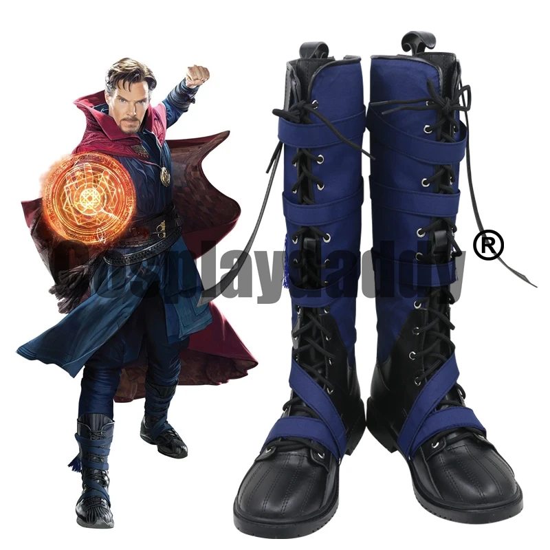Doctor Strange Bleecker Street Mago Mago Master Of The Mystic Arts Dr. Stephen Vincent Strange Cosplay Scarpe Stivali C006