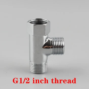 

G1/2" Three Way Brass Water Tap Connector Water Tank Connector Fitting Water Heater Hose Tee Fitting Accessories Faucet Adapter