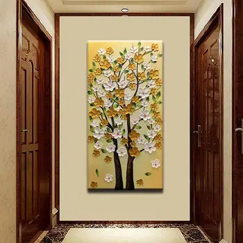 

Handmade Wall Art 3DKnife Abstract Picture For Home Decor Lucky Tree Modern Hand Painted Oil Painting On Canvas Unframed 3Pcs