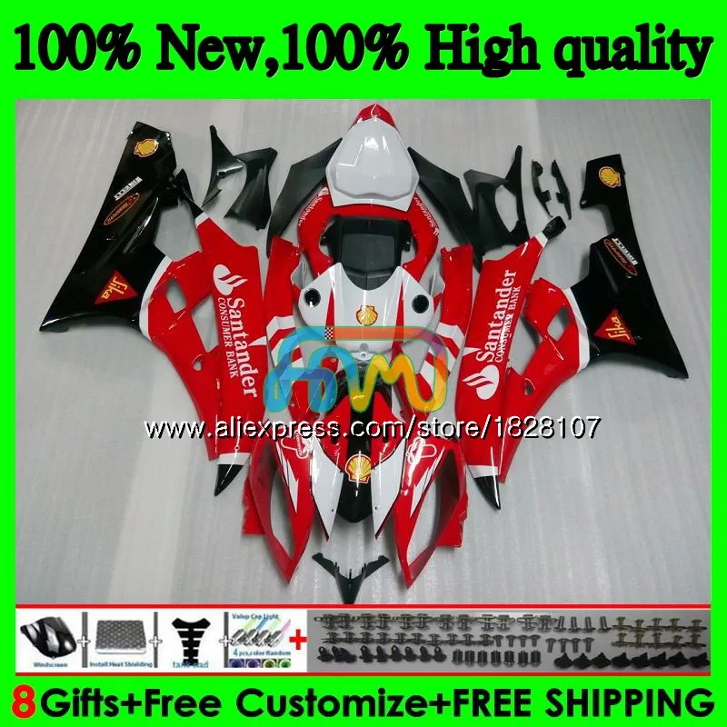 Body For YAMAHA YZF R 6 YZF 600 YZF-600 YZFR6 06 07 53BS.17 YZF R6 06-07 600CC YZF600 YZF-R6 2006 2007 OEM Fairings Red black