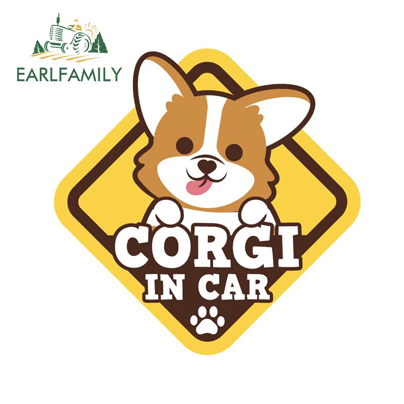 EARLFAMILY 13cm For Corgi Pembroke Personality Car Sticker Auto Motorcycle Decal Windows Occlusion Scratch Styling RV JDM | Автомобили и