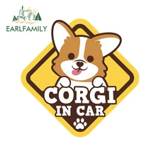 

EARLFAMILY 13cm For Corgi Pembroke Personality Car Sticker Auto Motorcycle Decal Windows Occlusion Scratch Car Styling RV JDM