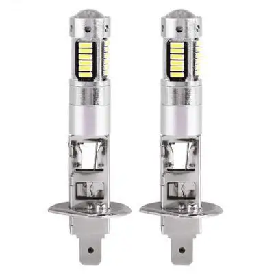 Adeeing 1 пара 12V H1 4014 30SMD светодиодный Белый Алюминий Противотуманные фары Дневные Фары Светильник светильник 6500 к лампы Автомобильный светильник s