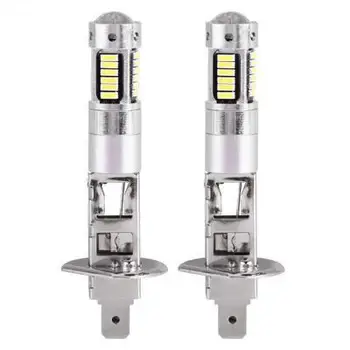 

Adeeing 2pcs 12V H1 4014 30SMD LED White Aluminum Car Fog Light Lamp 6500K Bulbs Car Lights
