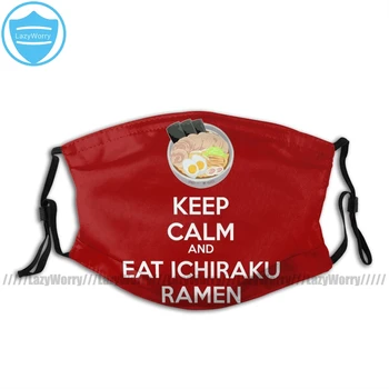 

Naruto Mouth Face Mask KEEP CALM AND EAT ICHIRAKU RAMEN Facial Mask Kawai Cool with 2 Filters for Adult