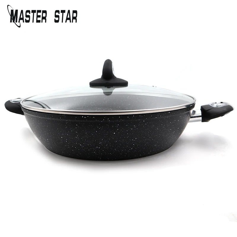 Кастрюля с гранитным покрытием Master Star большая емкость 30/32/34/36 см Индукционная